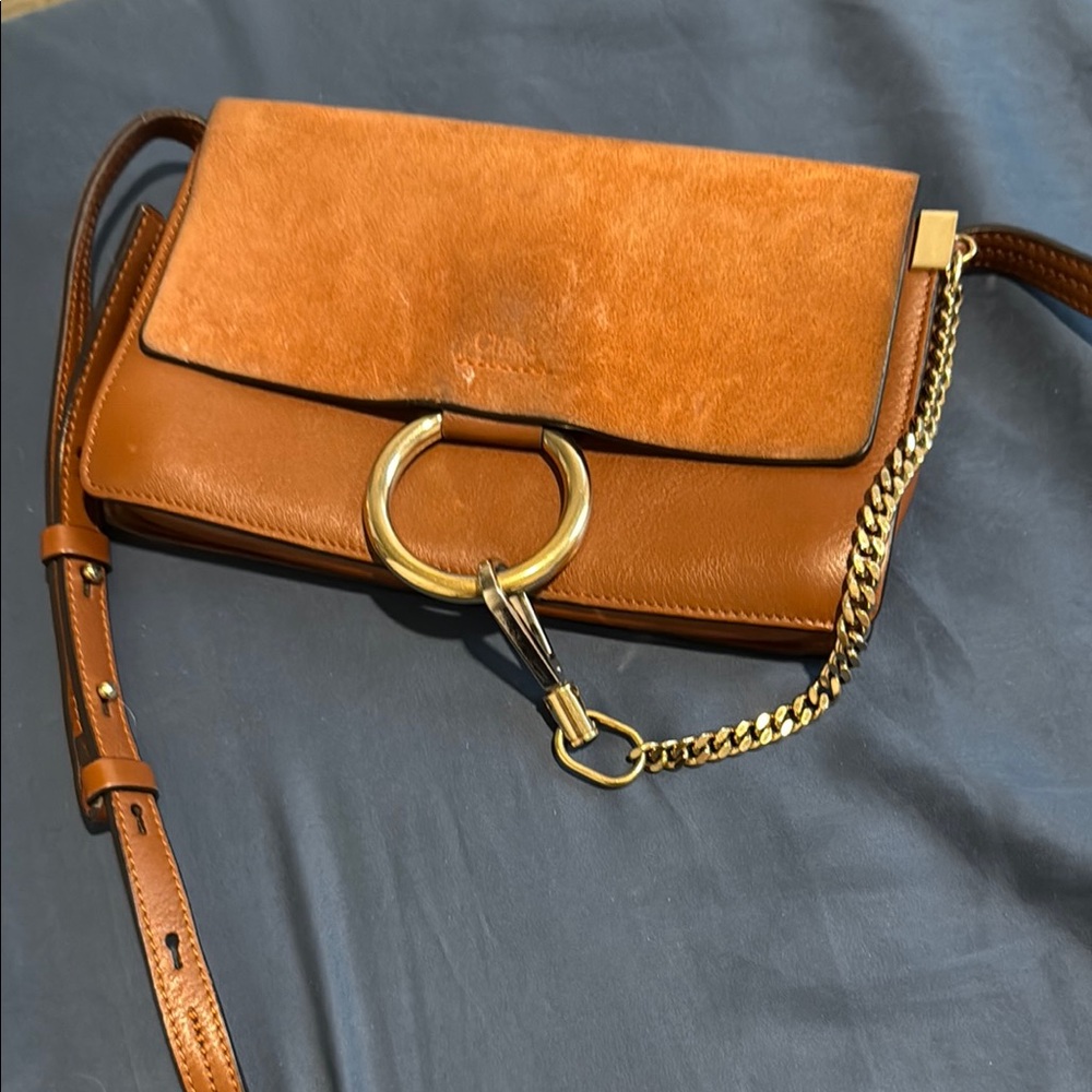 Chloe Faye small suede Leather crossbody Bag